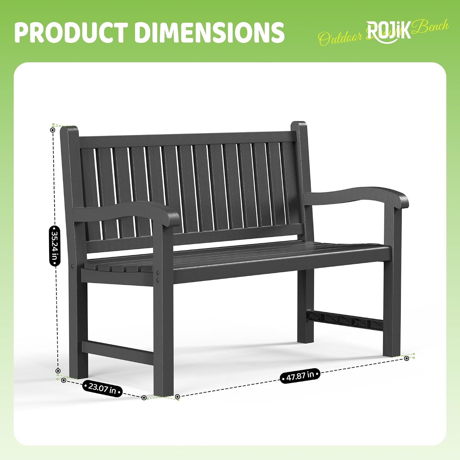 Outdoor Bench 2-Person Resin P - Outdoor Furniture Bench ulasan dan harga